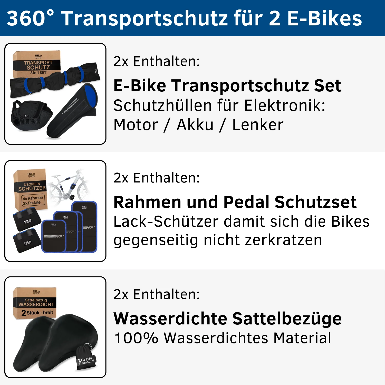 360° All-In-One E-Bike Transportschutz Set - Image 2