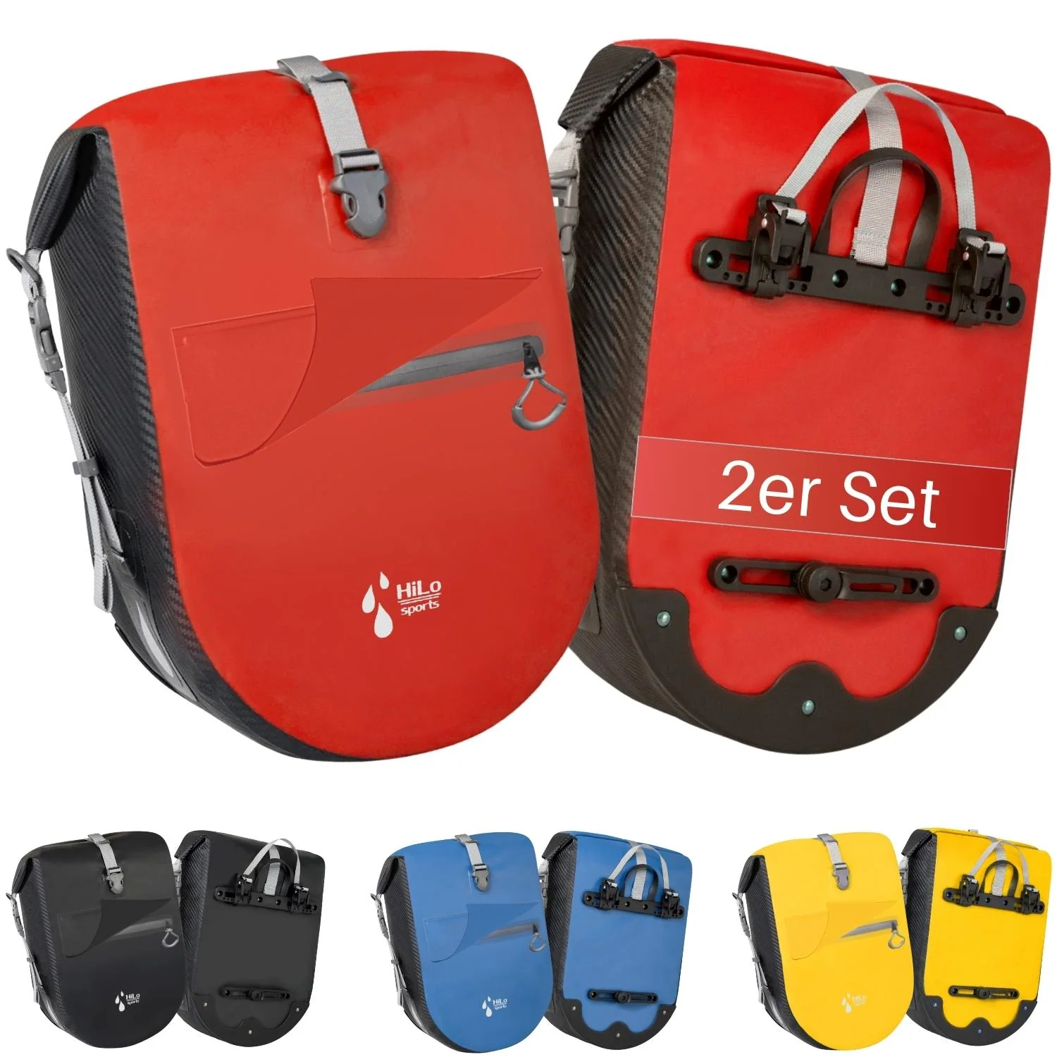 2 Stk Fahrrad Hinterradtasche wasserdicht 25L - Image 8