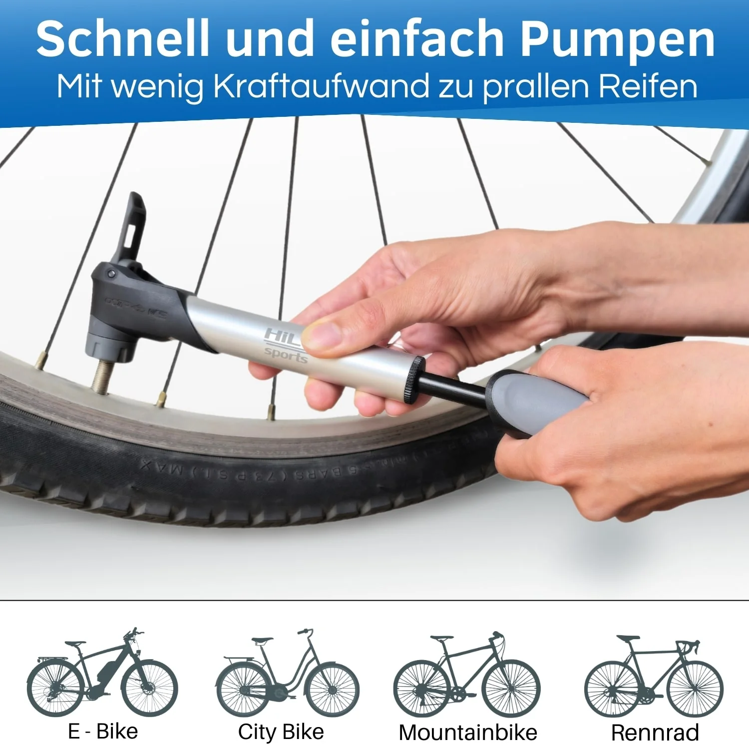 Fahrrad Minipumpe, Pocket Star Clever - Image 3