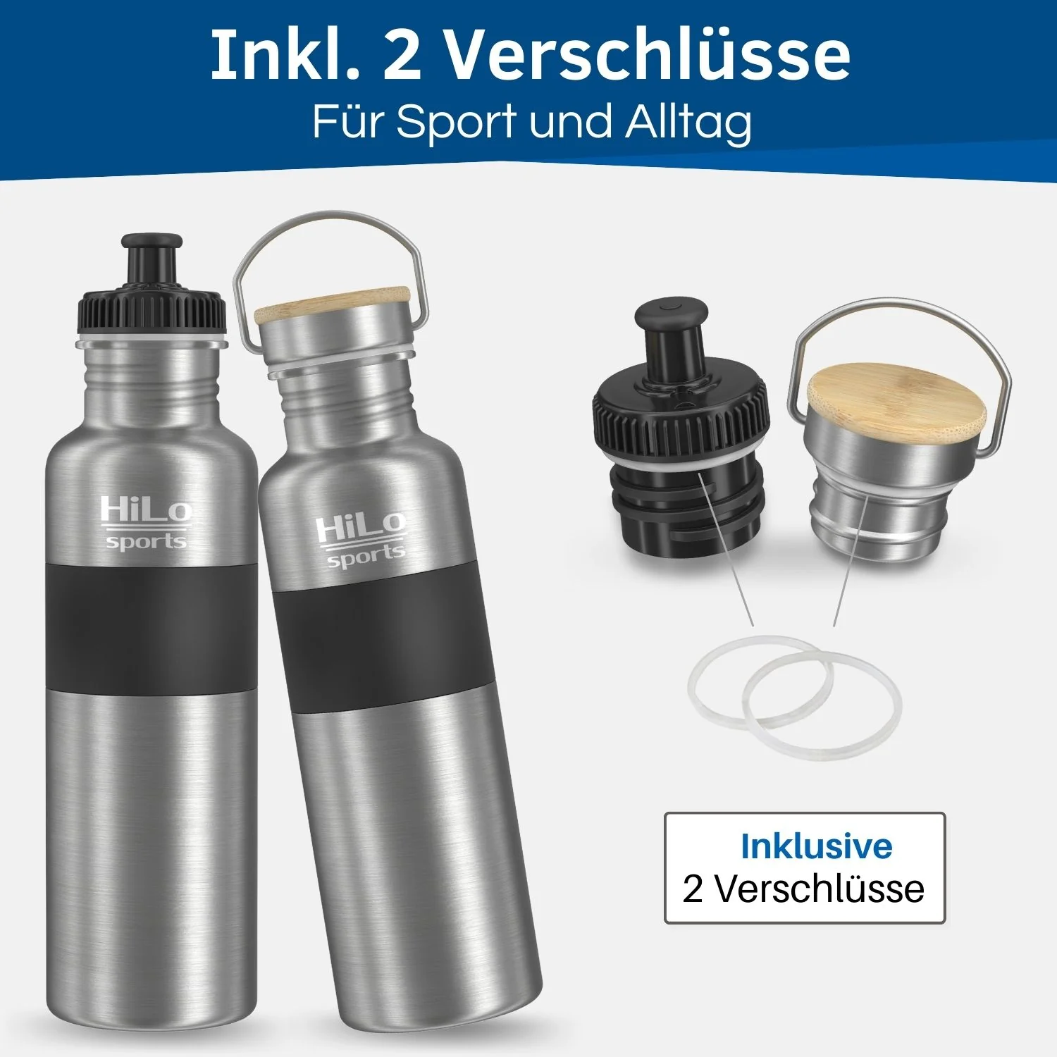 Fahrrad Trinkflasche Edelstahl, 750ml - Image 3