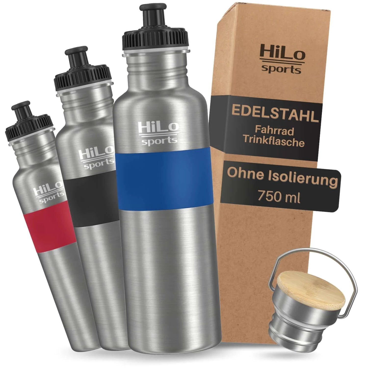 Fahrrad Trinkflasche Edelstahl, 750ml - Image 8